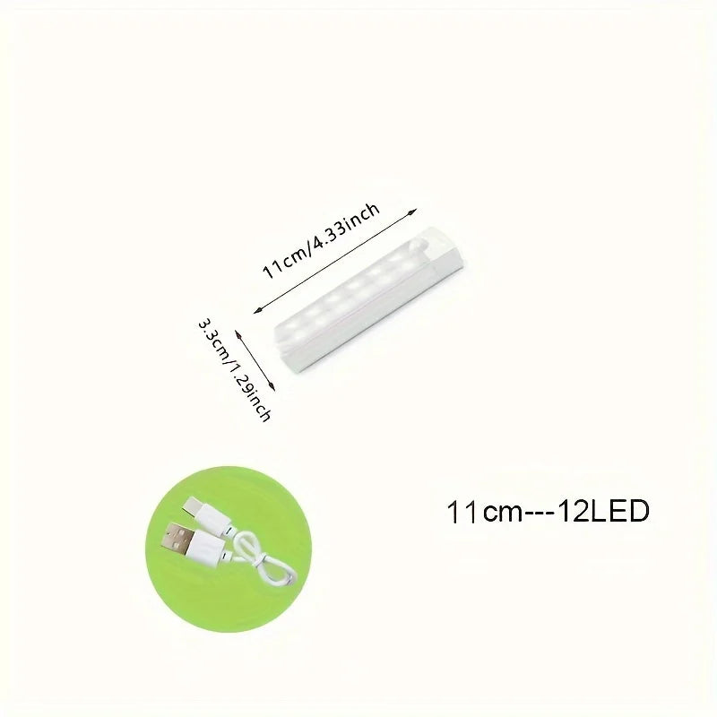 Wireless Motion Sensor LED Cabinet Light – USB Rechargeable Magnetic Under Cabinet Lamp