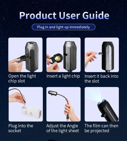 Transform your space instantly with this 5V USB direct plug-in projection light. Perfect for bedrooms, Halloween, Christmas, parties, or cozy nights, it creates stunning ceiling and wall projections in seconds.

🔹 Easy USB