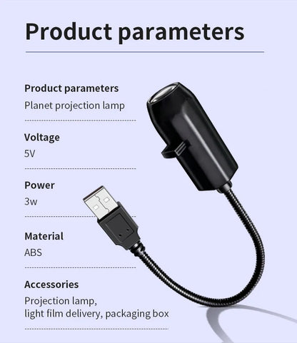 Transform your space instantly with this 5V USB direct plug-in projection light. Perfect for bedrooms, Halloween, Christmas, parties, or cozy nights, it creates stunning ceiling and wall projections in seconds.

🔹 Easy USB